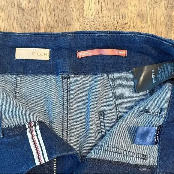 Pilcro Anthropologie Women’s The Skipper Wide-Leg Denim Jean Blue Sz 27P Petite - Picture 7 of 10